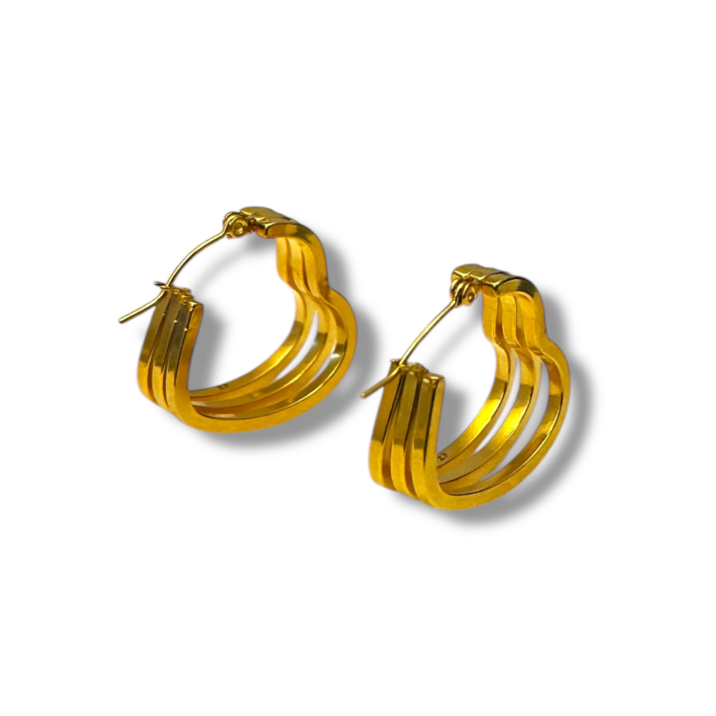 Calla Curved Hoops – Gold Statement Earrings - ORÂGE Jewelry
