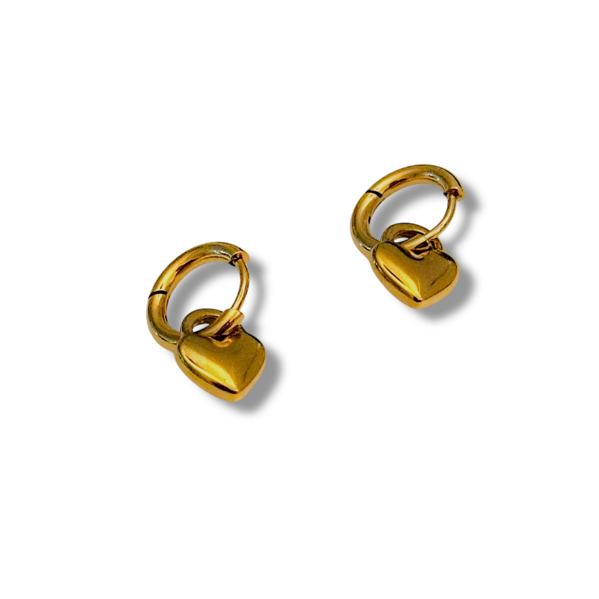 Freya Mini Heart Hoops - Gold Huggie Earrings - ORÂGE Jewelry