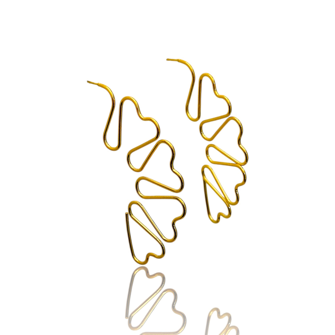 Tahia Heart Silhouette Hoops - Heart Hoops – ORÂGE Jewelry​