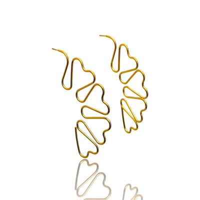 Tahia Heart Silhouette Hoops - Heart Hoops – ORÂGE Jewelry​