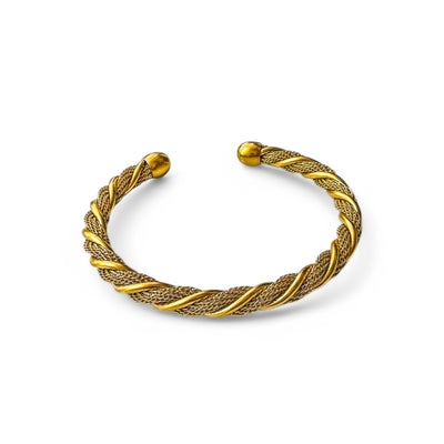 Twisted Gold Cuff Bracelet - Irma Cuff - ORÂGE Jewelry