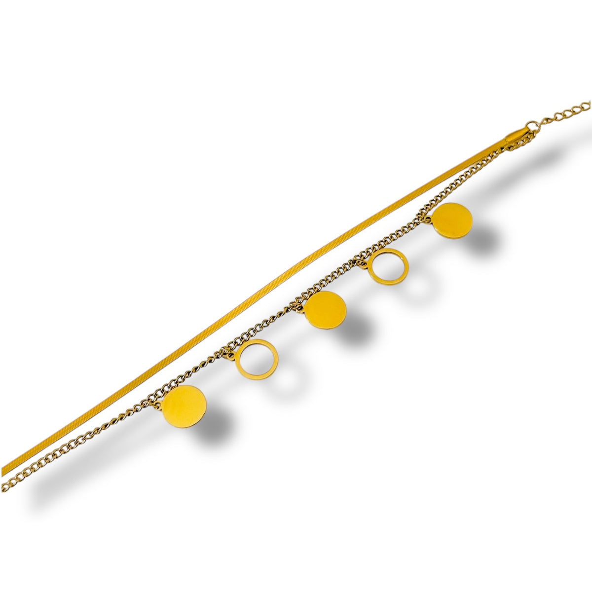 Selene Gold Disc Bracelet - Stainless Steel - ORÂGE Jewelry
